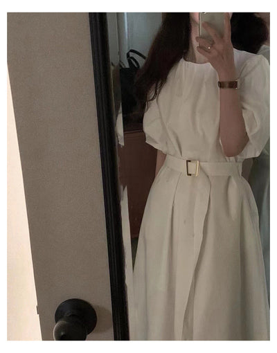 Vestido Largo Elegante con Mangas Abullonadas - Image 16