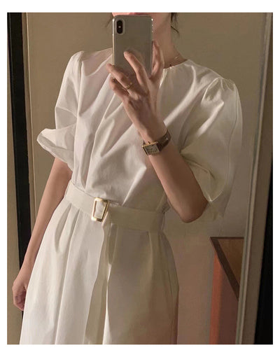 Vestido Largo Elegante con Mangas Abullonadas - Image 17