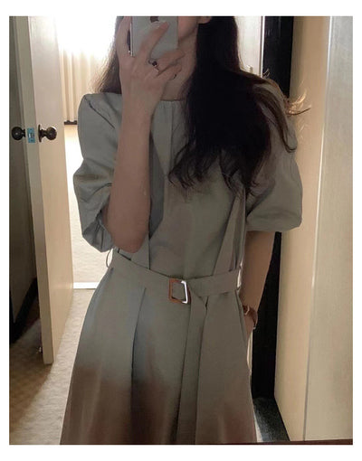 Vestido Largo Elegante con Mangas Abullonadas - Image 18