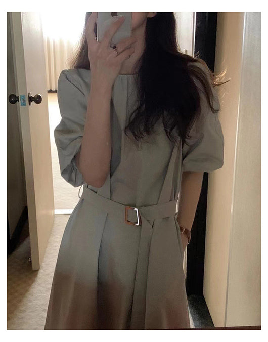 Vestido Largo Elegante con Mangas Abullonadas - Image 18