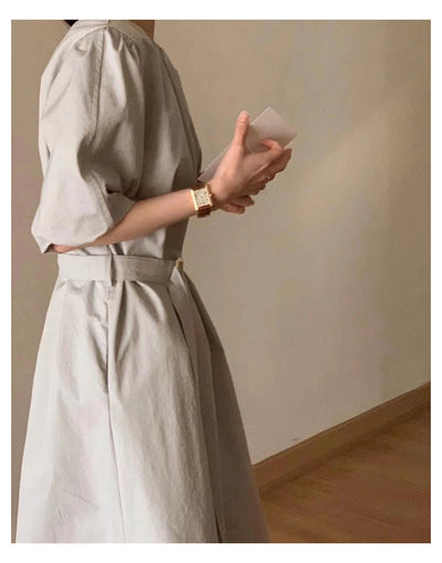 Vestido Largo Elegante con Mangas Abullonadas - Image 19
