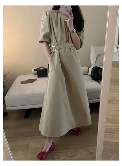 Vestido Largo Elegante con Mangas Abullonadas - Image 22