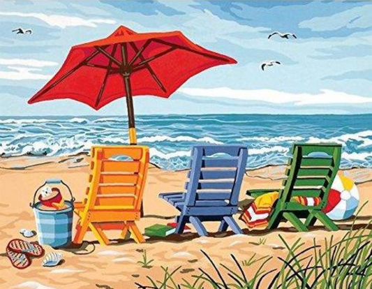 Kit de Pintura por Números - Sillas de Playa