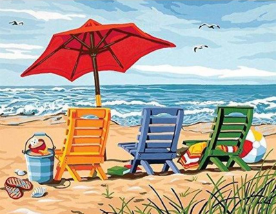 Kit de Pintura por Números - Sillas de Playa