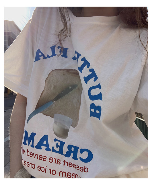 Camiseta Francesa Retro con Estampado de Letras para Mujer - Image 7