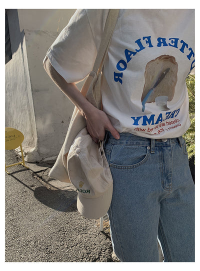 Camiseta Francesa Retro con Estampado de Letras para Mujer - Image 8