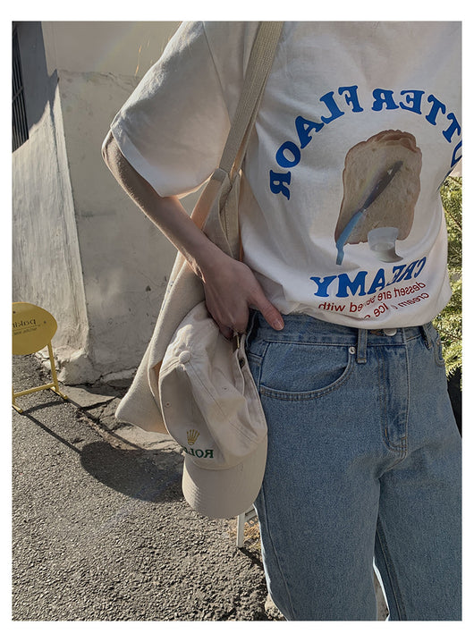Camiseta Francesa Retro con Estampado de Letras para Mujer - Image 8