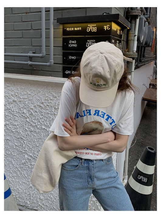 Camiseta Francesa Retro con Estampado de Letras para Mujer - Image 14
