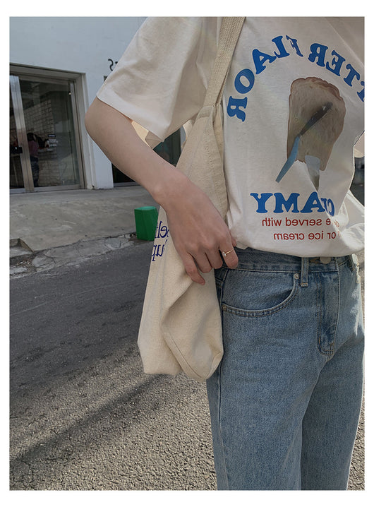 Camiseta Francesa Retro con Estampado de Letras para Mujer - Image 17