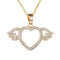 Pingente de Anjo feminino Dourado Champagne