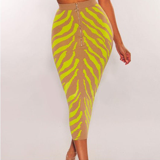 Falda Midi Cintura Alta con Stretch - Image 11