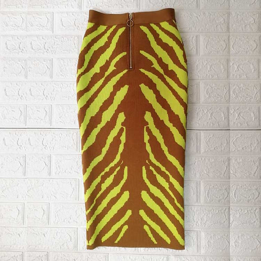 Falda Midi Cintura Alta con Stretch - Image 15