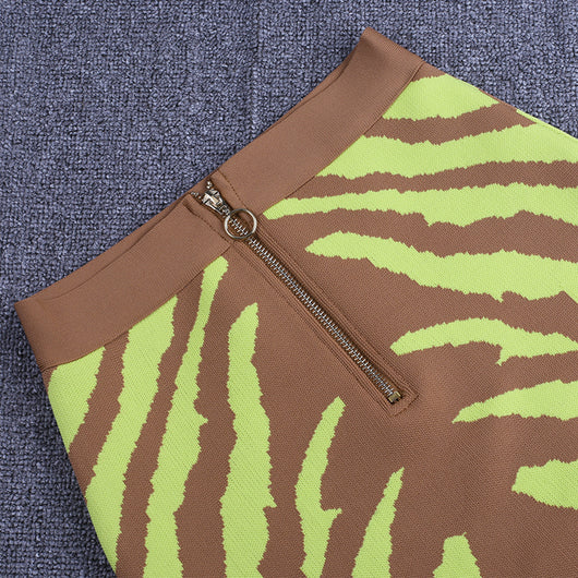 Falda Midi Cintura Alta con Stretch - Image 17
