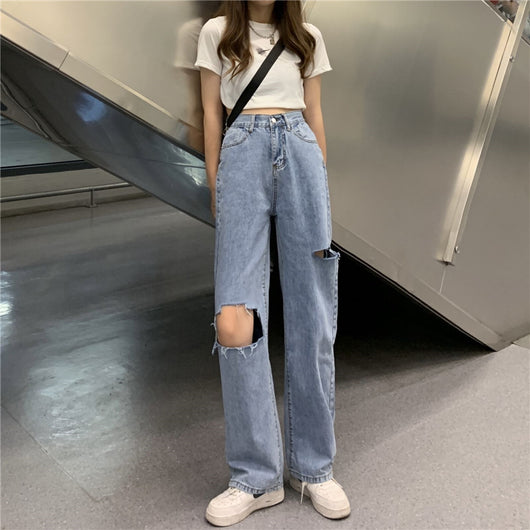 Pantalones Rectos Anchos de Cintura Alta para Mujer - Diseño Moderno - Image 6