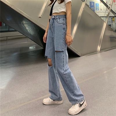 Pantalones Rectos Anchos de Cintura Alta para Mujer - Diseño Moderno - Image 10