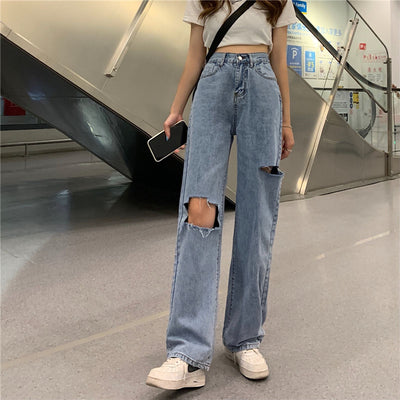 Pantalones Rectos Anchos de Cintura Alta para Mujer - Diseño Moderno - Image 12