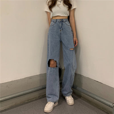 Pantalones Rectos Anchos de Cintura Alta para Mujer - Diseño Moderno - Image 17