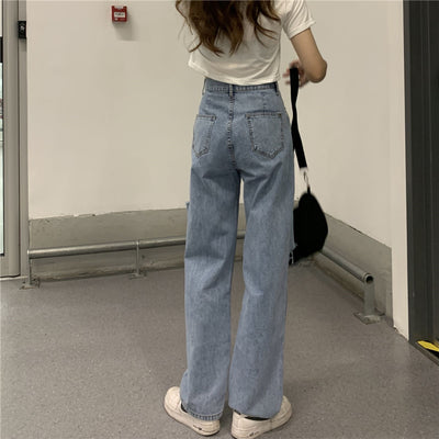 Pantalones Rectos Anchos de Cintura Alta para Mujer - Diseño Moderno - Image 20