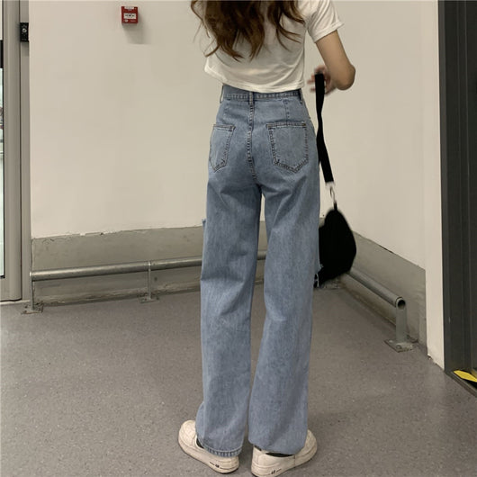 Pantalones Rectos Anchos de Cintura Alta para Mujer - Diseño Moderno - Image 20