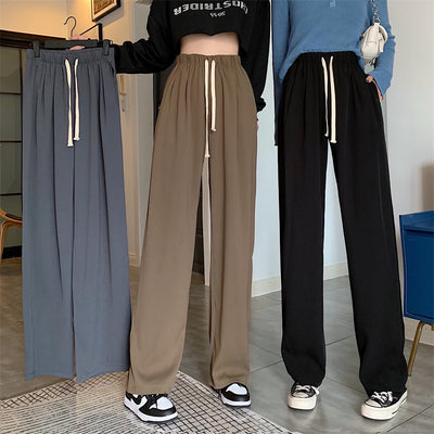Pantalones Rectos de Cintura Alta Holgada para Mujer - Image 9