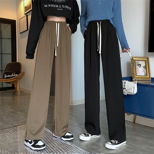 Pantalones Rectos de Cintura Alta Holgada para Mujer - Image 11