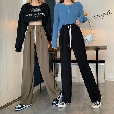 Pantalones Rectos de Cintura Alta Holgada para Mujer - Image 12