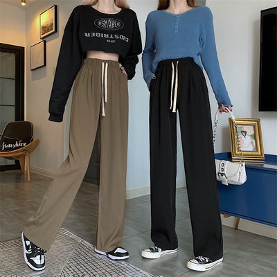 Pantalones Rectos de Cintura Alta Holgada para Mujer - Image 13