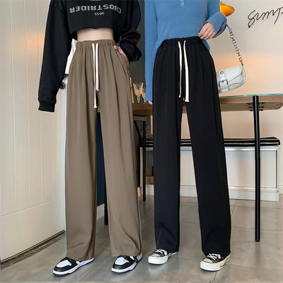 Pantalones Rectos de Cintura Alta Holgada para Mujer - Image 14
