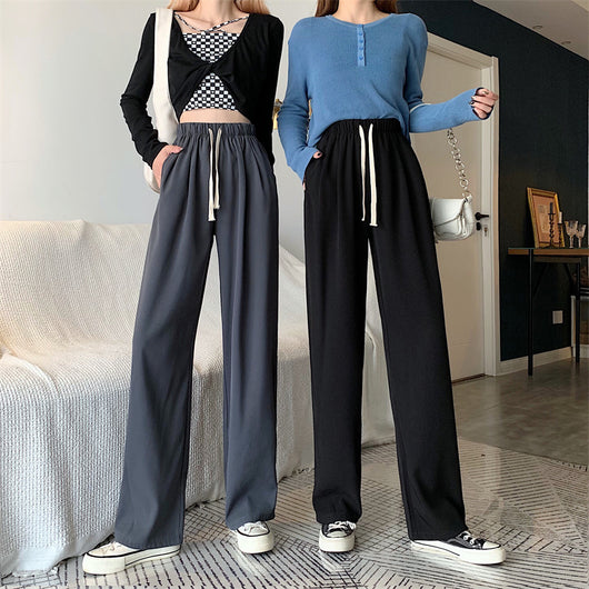 Pantalones Rectos de Cintura Alta Holgada para Mujer - Image 15