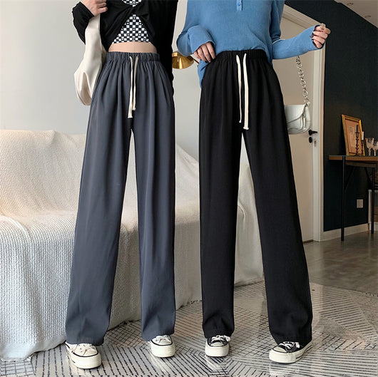 Pantalones Rectos de Cintura Alta Holgada para Mujer - Image 16