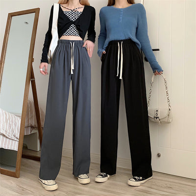 Pantalones Rectos de Cintura Alta Holgada para Mujer - Image 17