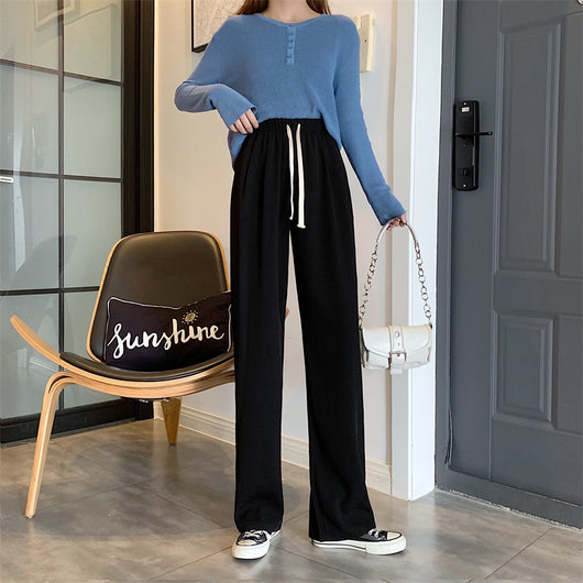 Pantalones Rectos de Cintura Alta Holgada para Mujer - Image 19