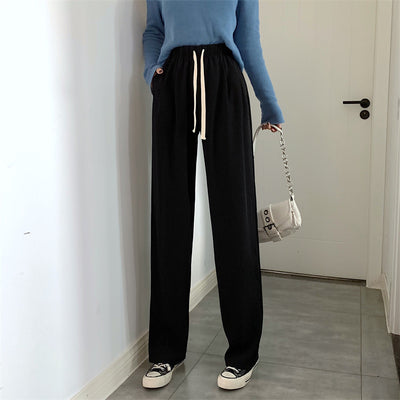 Pantalones Rectos de Cintura Alta Holgada para Mujer - Image 20
