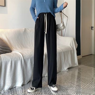 Pantalones Rectos de Cintura Alta Holgada para Mujer - Image 24