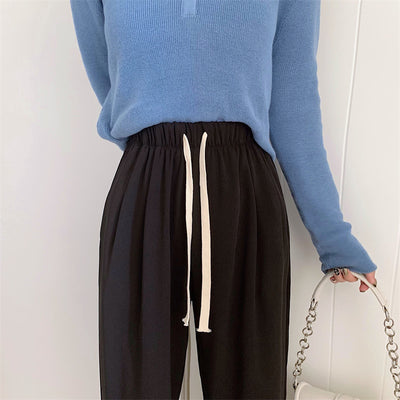 Pantalones Rectos de Cintura Alta Holgada para Mujer - Image 25