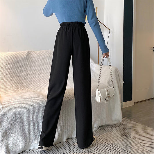 Pantalones Rectos de Cintura Alta Holgada para Mujer - Image 26