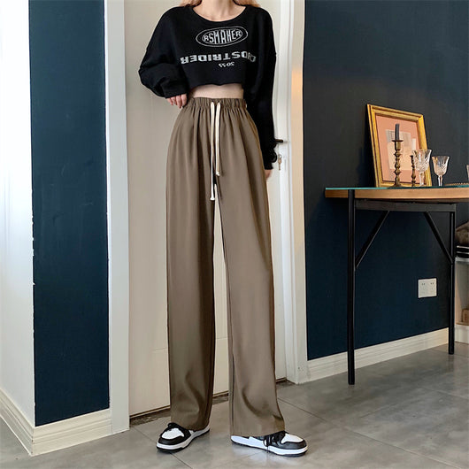 Pantalones Rectos de Cintura Alta Holgada para Mujer - Image 28