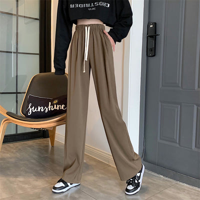Pantalones Rectos de Cintura Alta Holgada para Mujer - Image 30