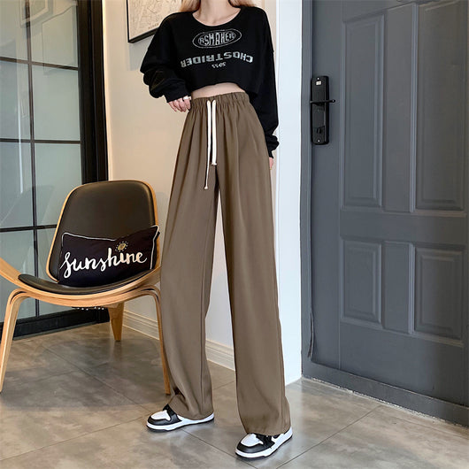 Pantalones Rectos de Cintura Alta Holgada para Mujer - Image 31