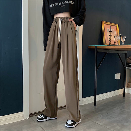Pantalones Rectos de Cintura Alta Holgada para Mujer - Image 33