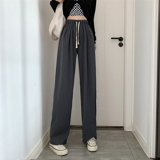 Pantalones Rectos de Cintura Alta Holgada para Mujer - Image 34