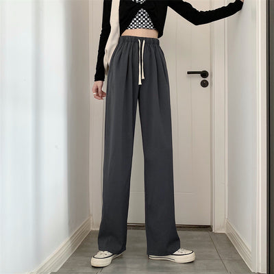 Pantalones Rectos de Cintura Alta Holgada para Mujer - Image 35