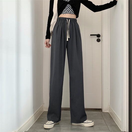 Pantalones Rectos de Cintura Alta Holgada para Mujer - Image 35
