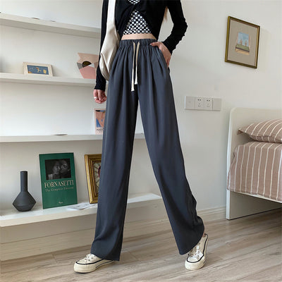 Pantalones Rectos de Cintura Alta Holgada para Mujer - Image 37