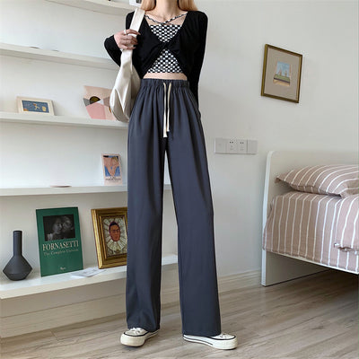 Pantalones Rectos de Cintura Alta Holgada para Mujer - Image 38