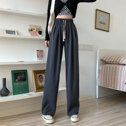 Pantalones Rectos de Cintura Alta Holgada para Mujer - Image 39