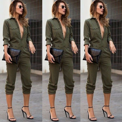 Jumpsuit de Manga Larga Color Sólido - Image 3