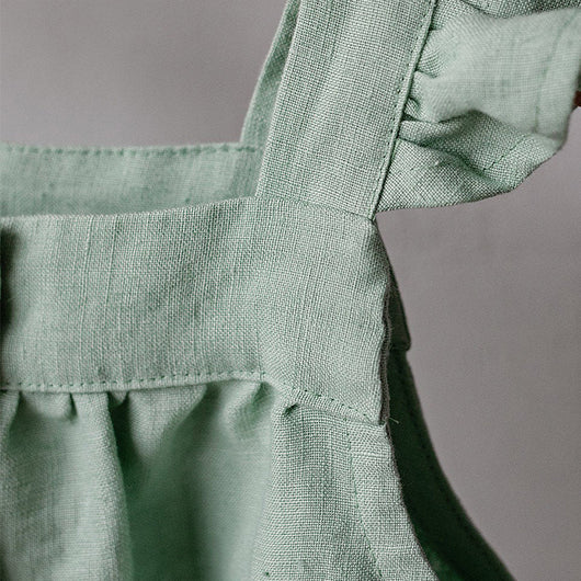 Vestido Lino Niña Verano Suelto con Tirantes - Image 14