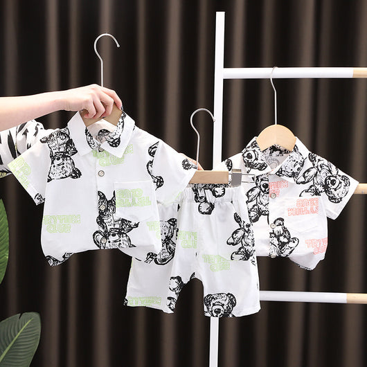 Traje Infantil con Camisa de Solapa y Manga Corta - Image 12