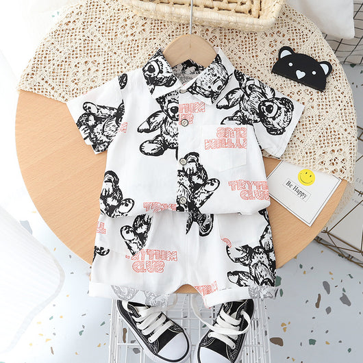 Traje Infantil con Camisa de Solapa y Manga Corta - Image 15
